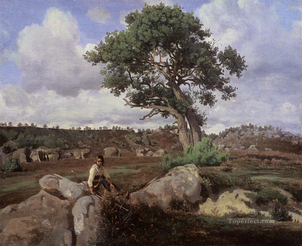 FontainebleauThe Raging One plein air Romanticism Jean Baptiste Camille Corot Oil Paintings